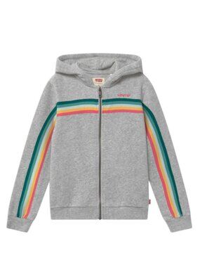 Levi's Girls Rainbow Stripe Zip Hoodie S 8-10